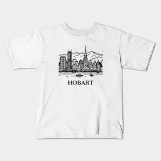 hobart line art illustration Kids T-Shirt